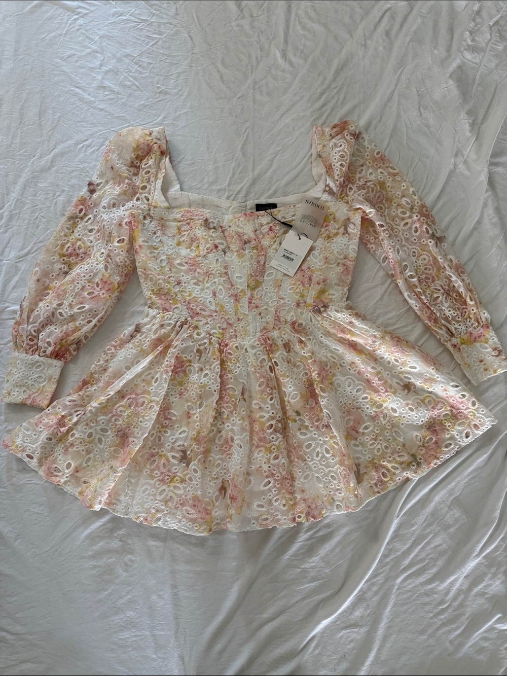 Bardot Lila Flounce Mini Dress-Sunny Floral